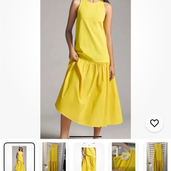 Maeve Yellow Halter Sundress Midi - Picture 1 of 8